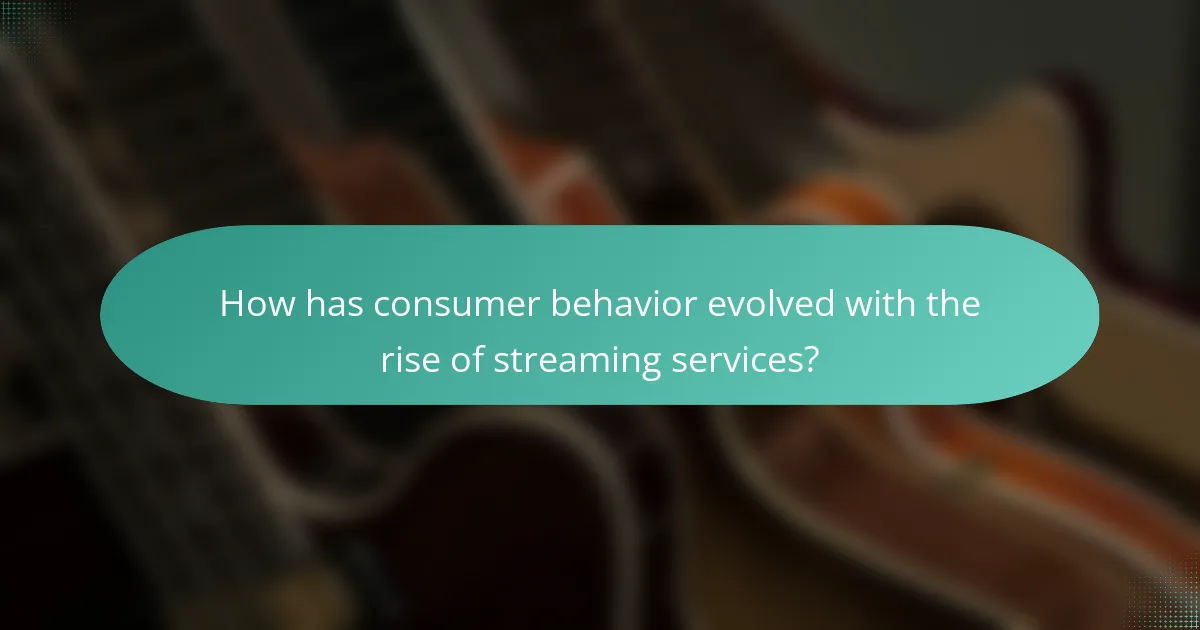 How has consumer behavior evolved with the rise of streaming services?