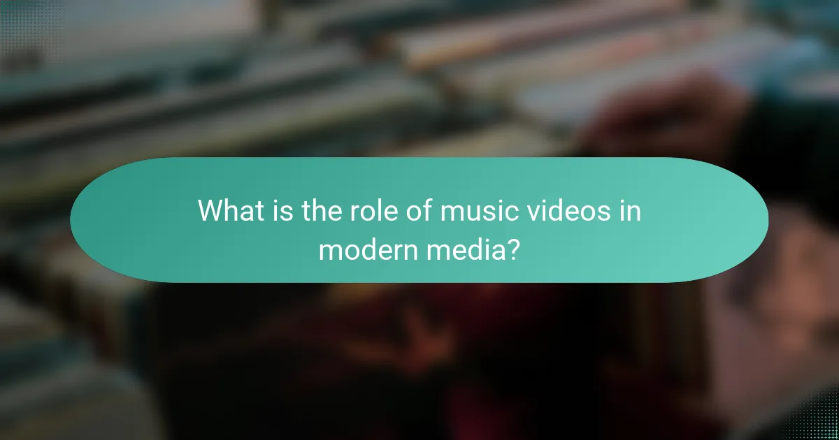 What is the role of music videos in modern media?