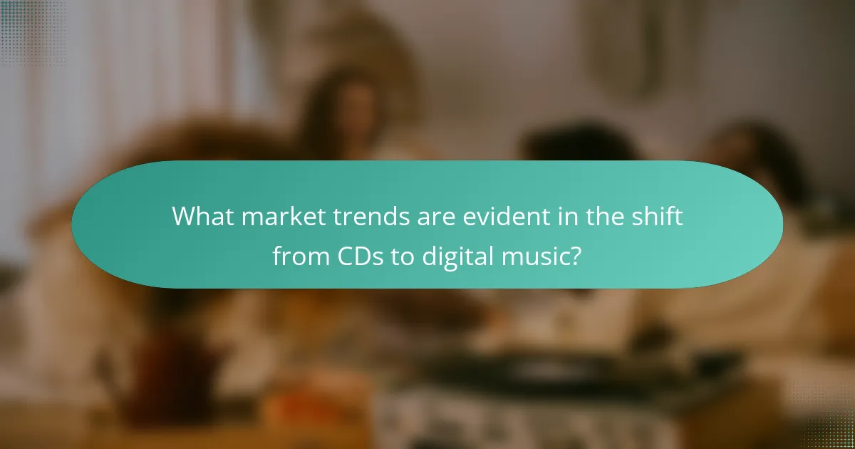 What market trends are evident in the shift from CDs to digital music?