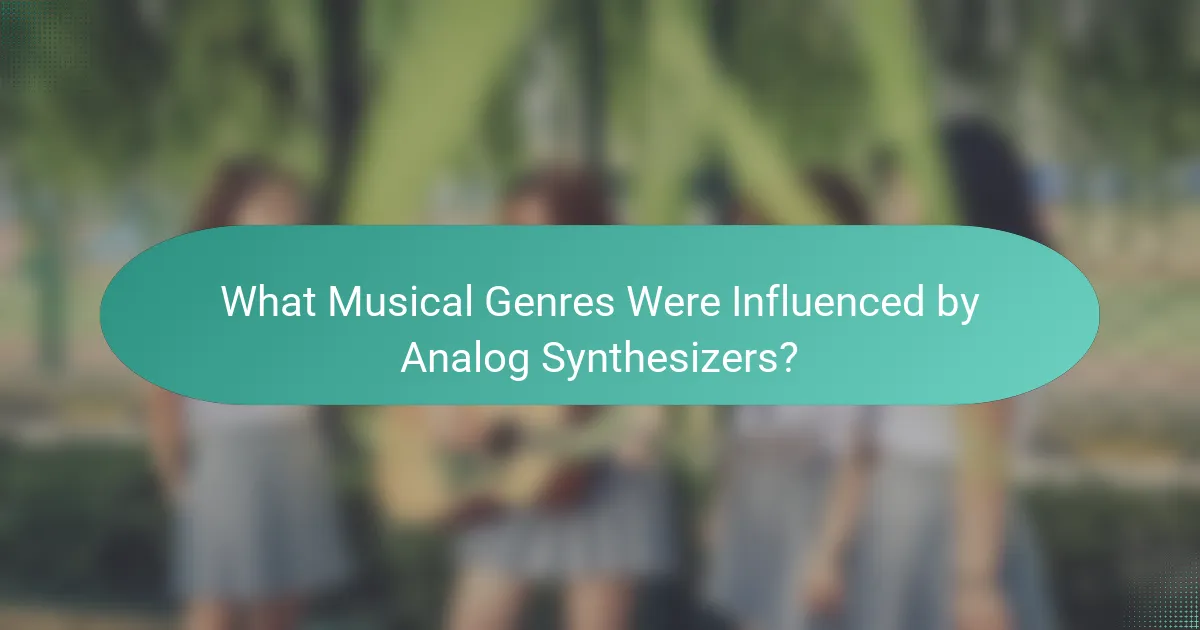 What Musical Genres Were Influenced by Analog Synthesizers?