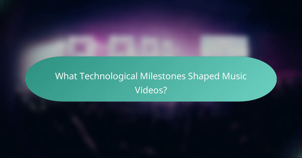 What Technological Milestones Shaped Music Videos?